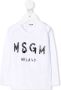 MSGM Kids T-shirt met logoprint Wit - Thumbnail 1