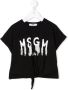 MSGM Kids T-shirt met logoprint Zwart - Thumbnail 1