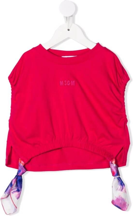 MSGM Kids T-shirt met ruches Roze
