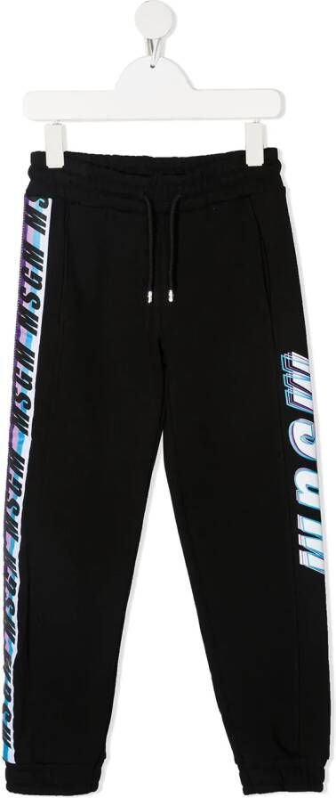 MSGM Kids Trainingsbroek met logoprint Zwart