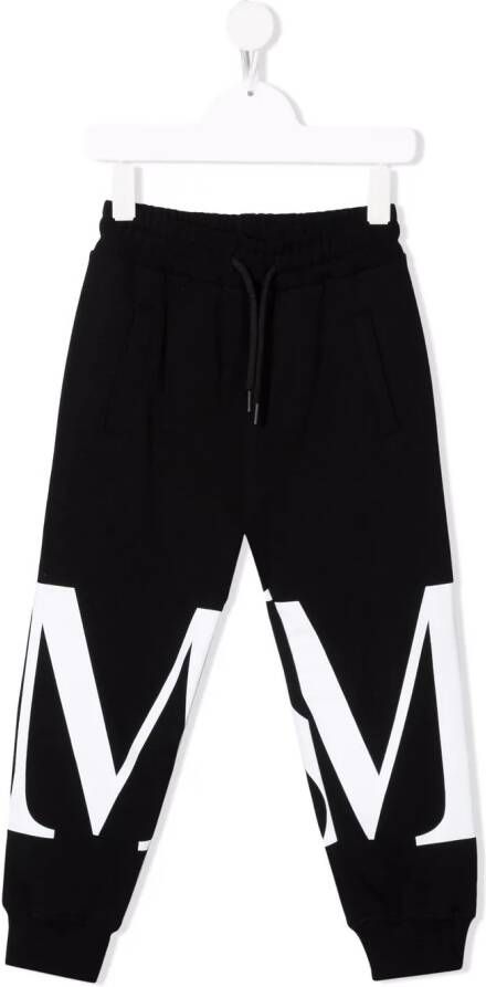 MSGM Kids Trainingsbroek met logoprint Zwart