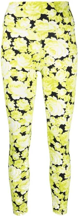 MSGM Legging met bloemenprint Geel