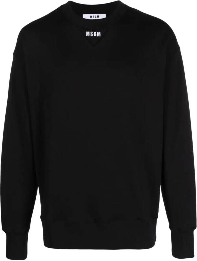 MSGM Sweater met geborduurd logo Zwart