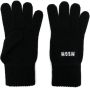 MSGM Handschoenen met geborduurd logo Zwart - Thumbnail 1
