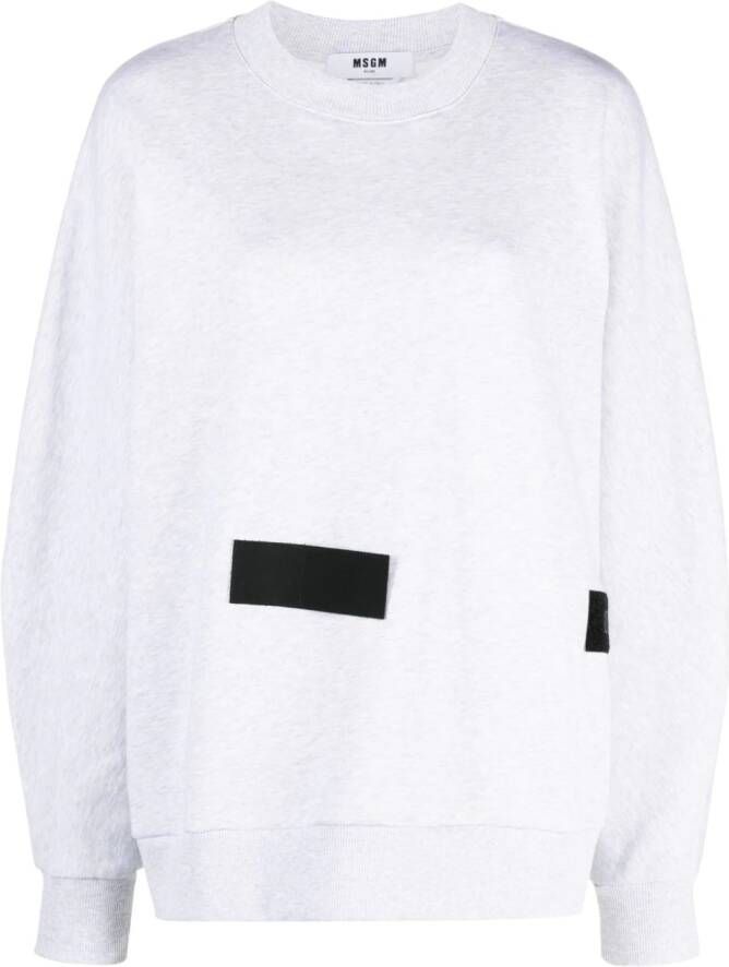 MSGM Sweater met logopatch Grijs