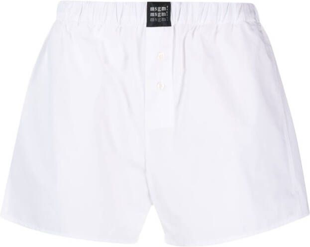 MSGM Shorts met logopatch Wit