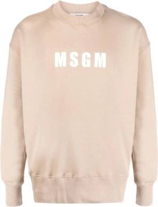MSGM Sweater met logoprint Beige