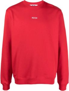 MSGM Sweater met logoprint Rood