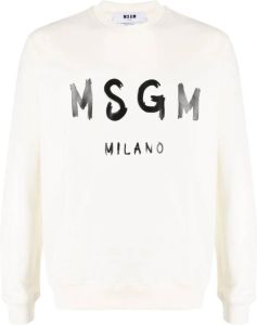 MSGM Sweater met logoprint Wit