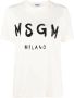 MSGM logo-print cotton T-shirt Beige - Thumbnail 1