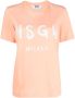 MSGM T-shirt met logoprint Oranje - Thumbnail 1