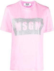 MSGM T-shirt met logoprint Roze