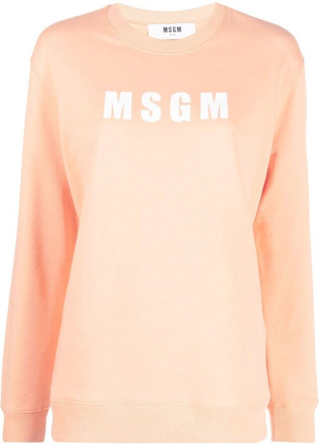 MSGM Sweater met ronde hals Oranje