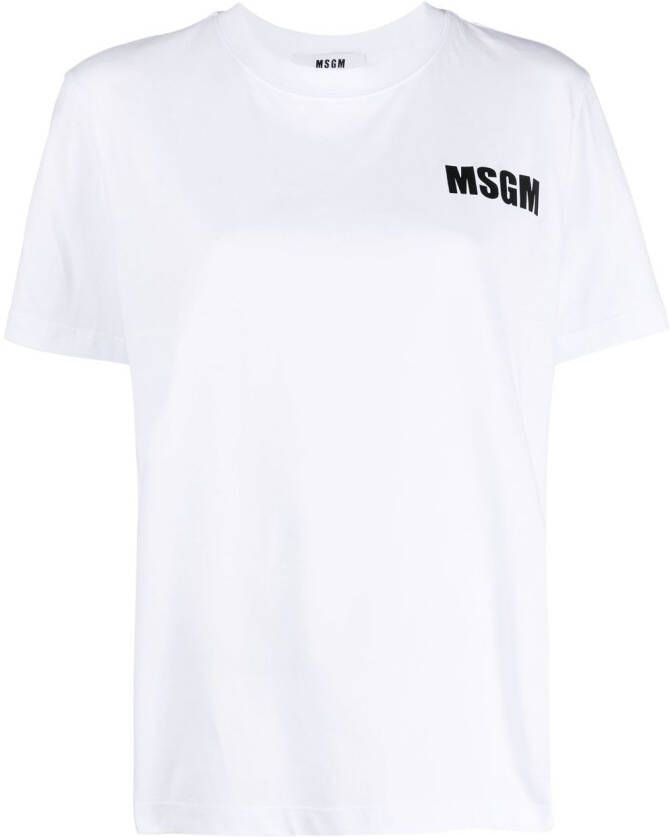 MSGM T-shirt met logoprint Wit