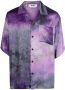 MSGM Overhemd met logoprint Paars - Thumbnail 1