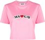 MSGM T-shirt met logo Roze - Thumbnail 1