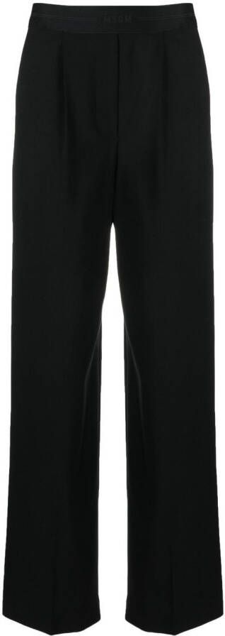 MSGM Pantalon met logoband Zwart