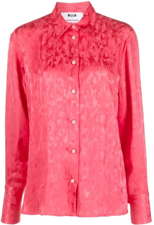 MSGM Satijnen blouse Roze