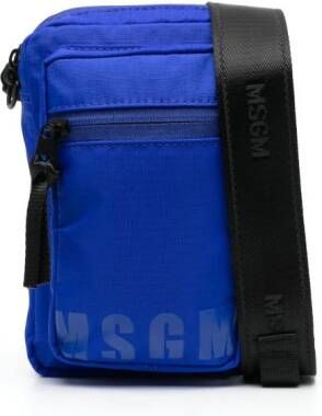 MSGM Messengertas met logoprint Blauw
