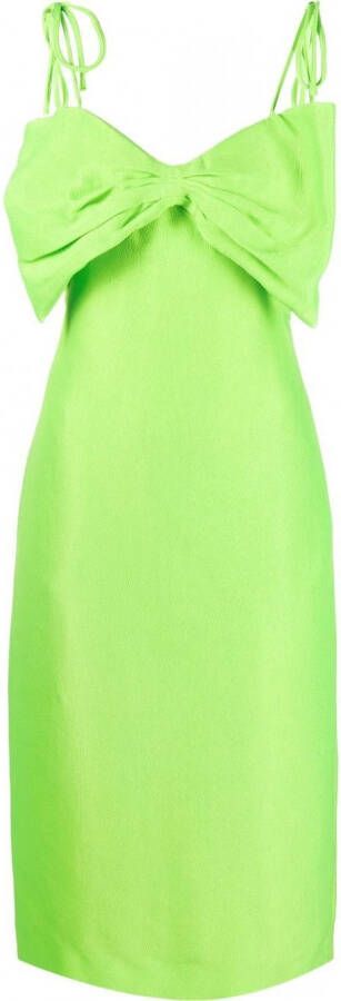 MSGM Midi-jurk met strik Groen
