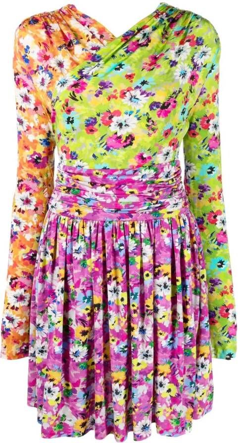 MSGM Mini-jurk met bloemenprint Groen