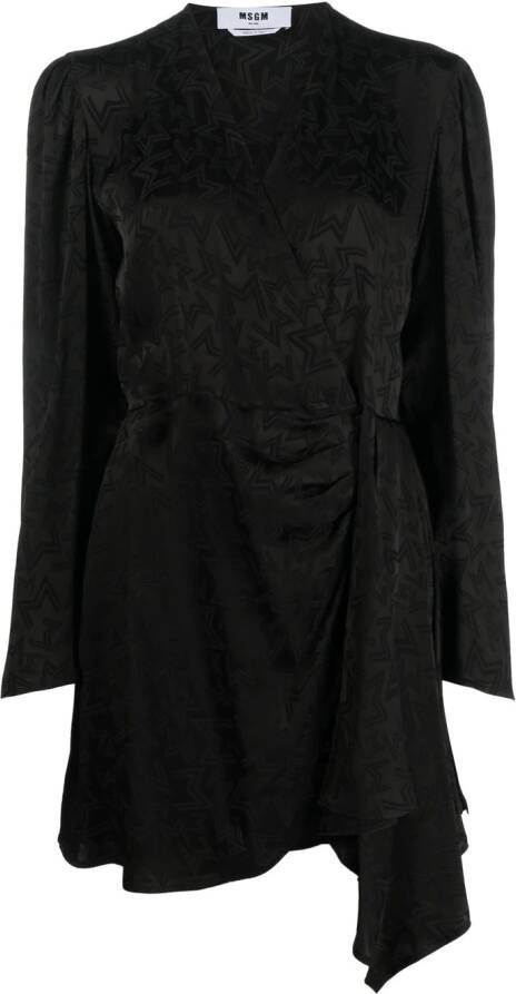 MSGM Mini-jurk met monogramprint Zwart