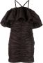 MSGM Mini-jurk met ruches Bruin - Thumbnail 1