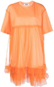 MSGM Mini-jurk met tule Oranje
