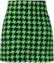 MSGM Mini-rok met pied-de-poule print Groen - Thumbnail 1