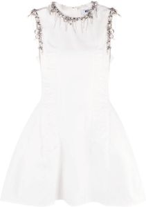 MSGM Mouwloze mini-jurk Wit