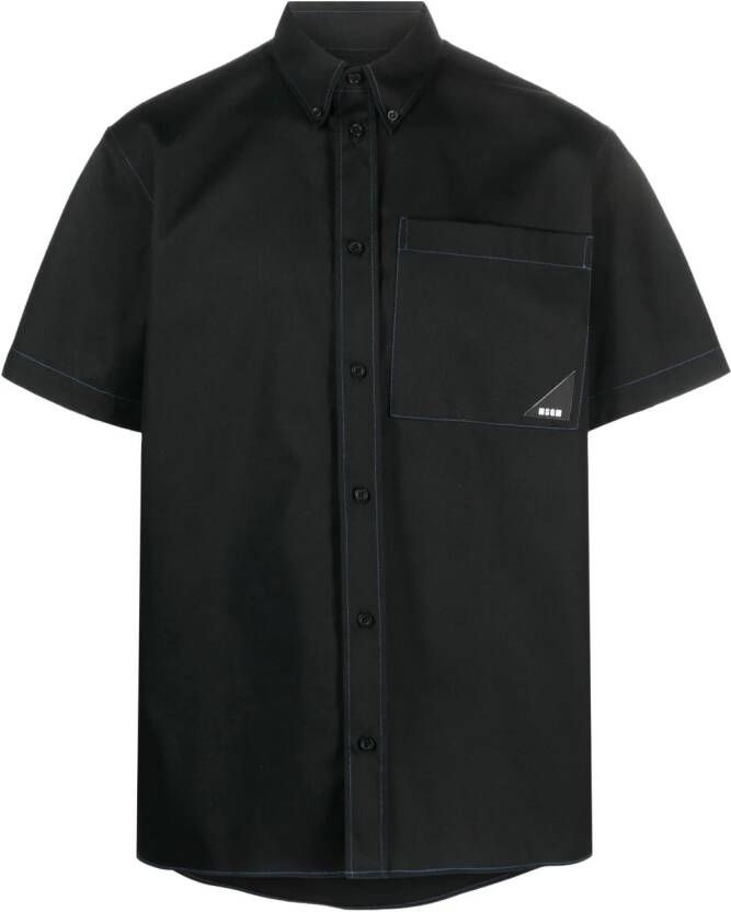 MSGM Overhemd met contrasterende afwerking Zwart