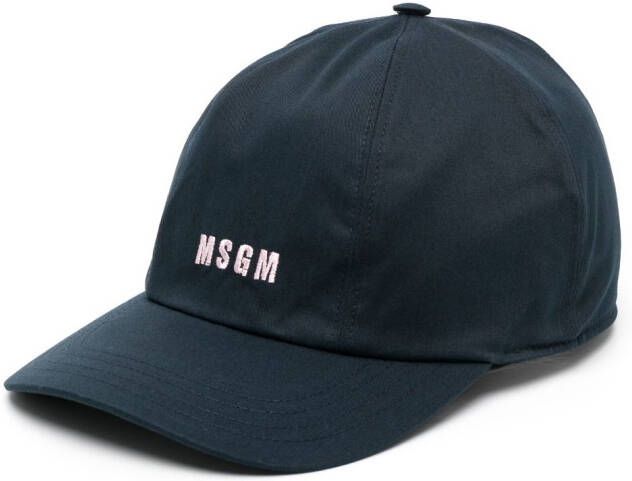 MSGM Pet met geborduurd logo Blauw