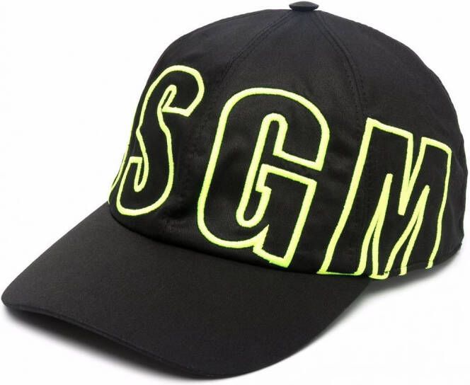 MSGM Pet met geborduurd logo Zwart