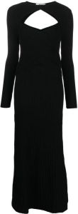 MSGM Ribgebreide midi-jurk Zwart