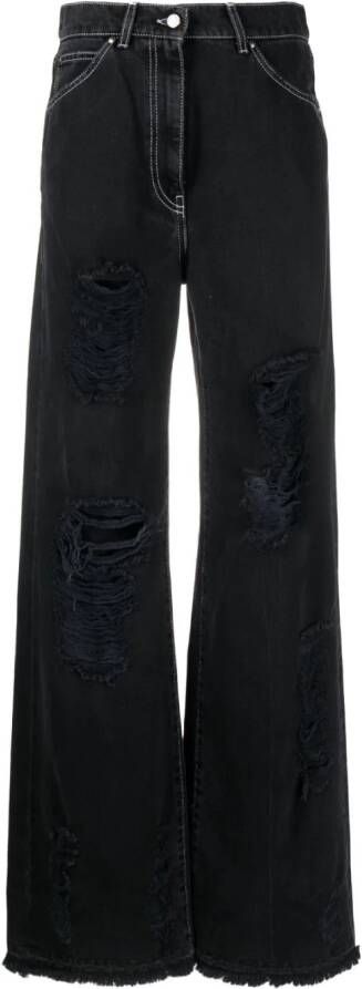 MSGM Jeans met gescheurd detail Zwart
