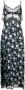 MSGM Maxi-jurk met roosprint Zwart - Thumbnail 1