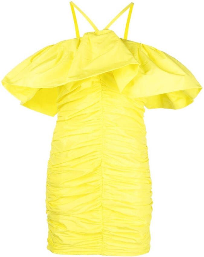 MSGM Mini-jurk met ruches Geel