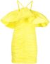 MSGM Mini-jurk met ruches Geel - Thumbnail 1