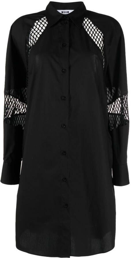 MSGM Mini-blousejurk Zwart