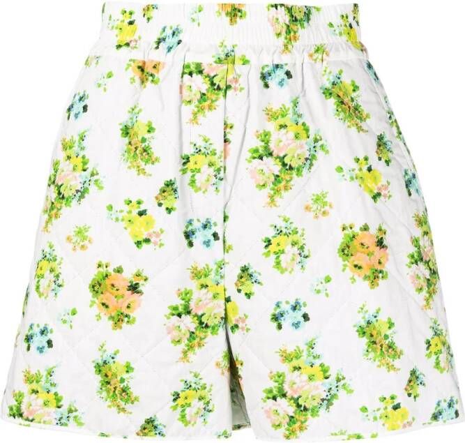 MSGM Shorts met bloemenprint Wit