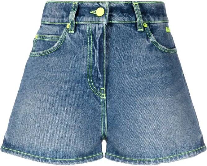 MSGM Shorts met contrasterende stiksels Blauw