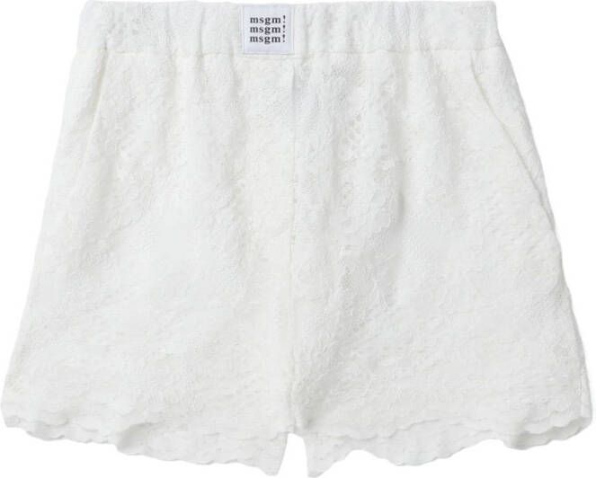 MSGM Shorts met kant Wit