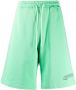 MSGM Shorts met logoprint Groen - Thumbnail 1