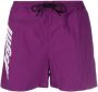 MSGM Shorts met logoprint Paars - Thumbnail 1