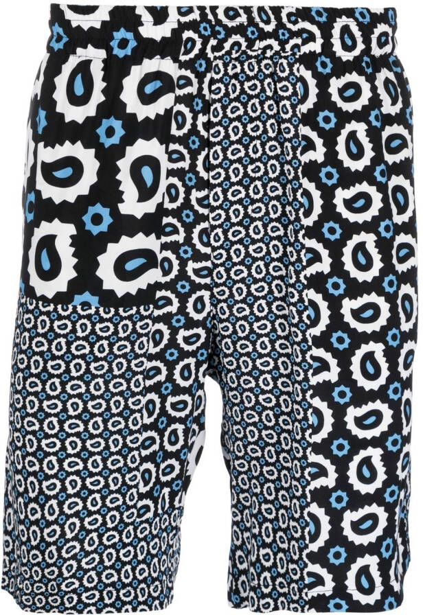 MSGM Shorts met paisley-print Blauw