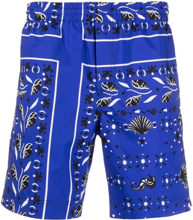 MSGM Shorts met paisley-print Blauw