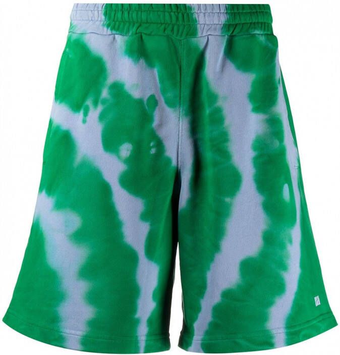MSGM Shorts met tie-dye print Groen