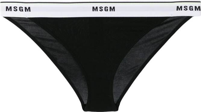MSGM Slip met logo afwerking Zwart