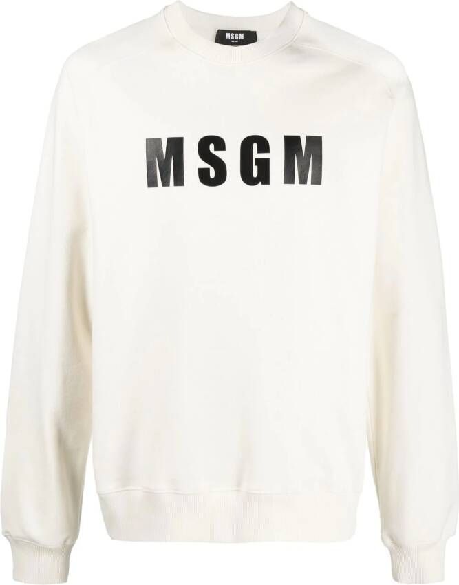 MSGM Sweater met logoprint Beige