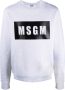 MSGM Sweater met logoprint Grijs - Thumbnail 1